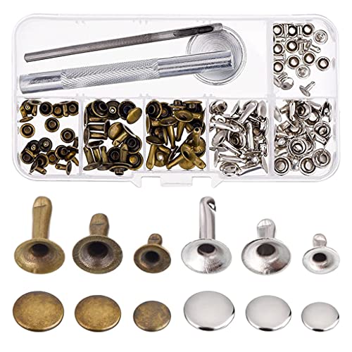 Wjsdsg 100 Stück Silberne Schraub Druckknöpfe Professionelles Paneel Druckverschluss Set Edelstahl Druckknöpfe Große Steckdosen Knöpfe von Wjsdsg