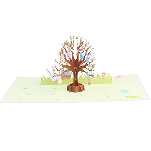 Wjsdsg 3D Osterei Baum Kaninchen Grußkarten Set Handschrift Kartenzubehör Für Neujahrs Feiertagskarten Geschenk Für Kinder von Wjsdsg