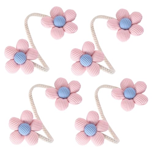 Wjsdsg Bunte Blumen Vorhang Krawatten Clips Set Mit 4 Dekorativen Vorhanghaltern Metallseil Raffhalter Für Fensterdekorationen von Wjsdsg