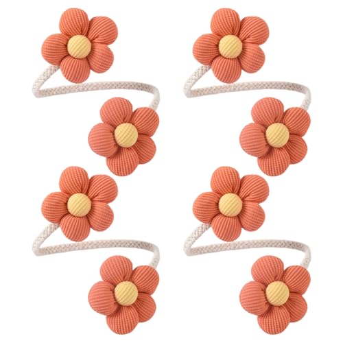 Wjsdsg Bunte Blumen Vorhang Krawatten Clips Set Mit 4 Dekorativen Vorhanghaltern Metallseil Raffhalter Für Fensterdekorationen von Wjsdsg