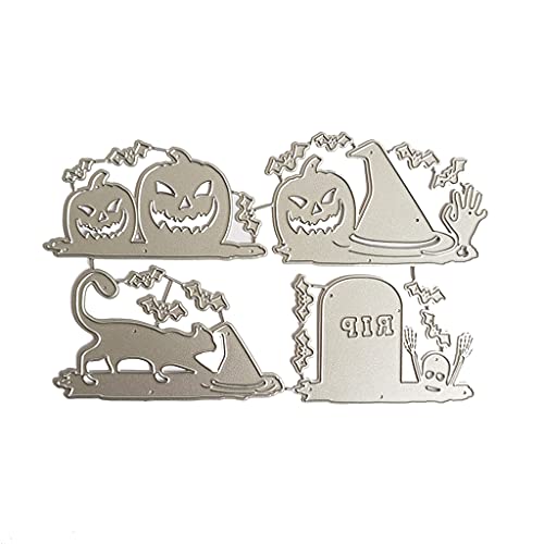 Wjsdsg Halloween Für Katze Metall Stanzformen Schablone Scrapbook Album Papier C von Wjsdsg