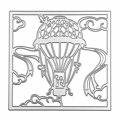 Wjsdsg Heißluftballon Metall Stanzformen Schablone Scrapbooking Album Stempel Papier Karte Prägung Dekoration von Wjsdsg