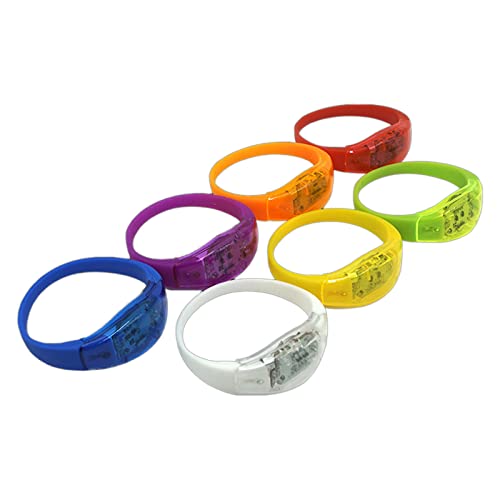 Wjsdsg Leuchtendes Armband Buntes LED Leuchtarmband Blinkendes Sportarmband Für Konzerte Sport Weihnachten Kindergeburtstag Party von Wjsdsg