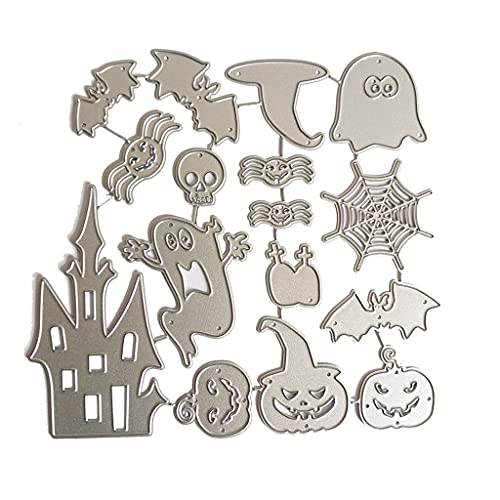 Wjsdsg Metall Halloween Stanzformen Schablone Scrapbooking Album Papier Karte Vorlage Form Präge Dekoration von Wjsdsg