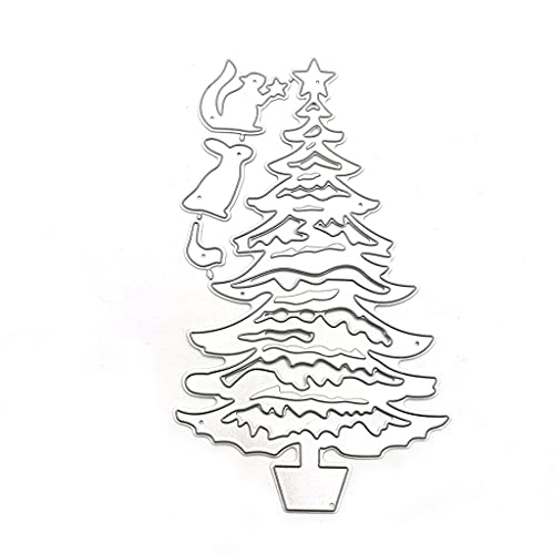 Wjsdsg Metall Weihnachtsbaum Stanzformen Schablone Scrapbooking Album Papier Karte Vorlage Form Prägung Dekoration von Wjsdsg