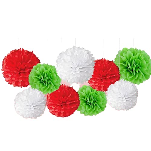 Wjsdsg Papierball Pom Poms Zum Aufhängen Papierball Party Dekoration Girlande Zum Aufhängen Wabenbälle Pom Poms Blumen Dekorationen von Wjsdsg