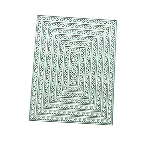 Wjsdsg Rechteck Rahmen Metall Stanzformen Schablone Scrapbooking Album Papier Karte Vorlage Form Präge Dekoration von Wjsdsg