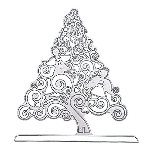 Wjsdsg Weihnachtsbaum Metall Stanzformen Schablone Scrapbooking Album Papier Karte Vorlage Form Prägung Dekoration von Wjsdsg