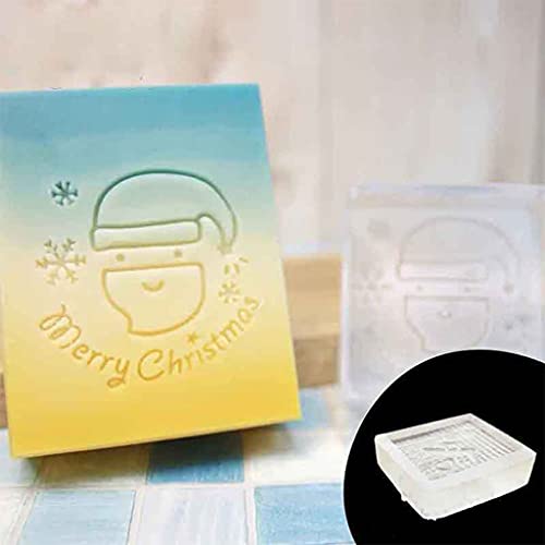 Wjsdsg Weihnachtsmuster Acryl Seifenstempel Transparent Natürliche Abdrücke Stempel Natürliche Organische Handgefertigte Seifenherstellung von Wjsdsg