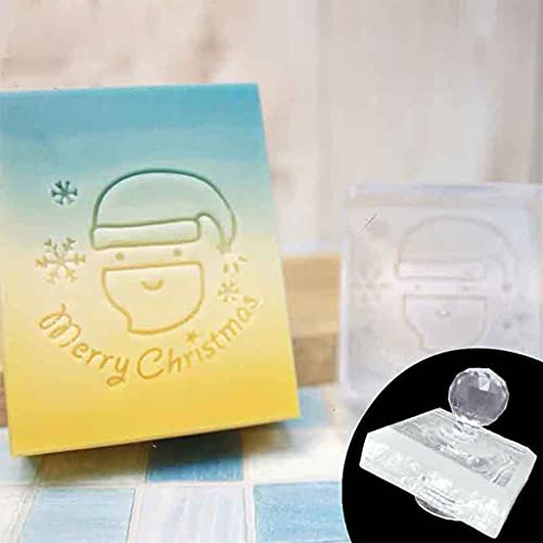 Wjsdsg Weihnachtsmuster Acryl Seifenstempel Transparent Natürliche Abdrücke Stempel Natürliche Organische Handgefertigte Seifenherstellung von Wjsdsg