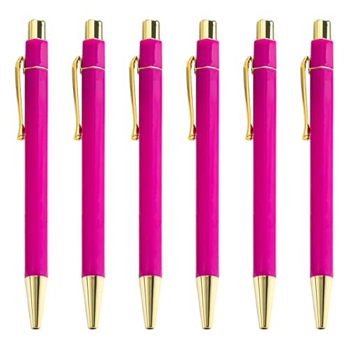 Wkldjf Kugelschreiber, 6 Stück/Set, einziehbarer Kugelschreiber, Smppth-Schreibstift, 1,0 mm, Business-Stift, Ölstift für Schule, Büro, Arbeit von Wkldjf