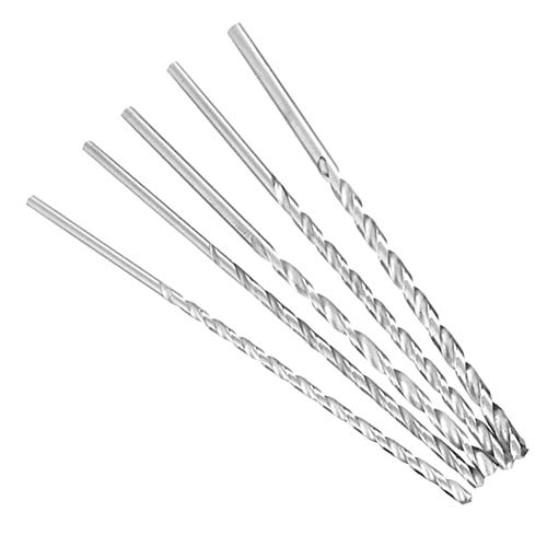 Wlauqueta 5 Stück extra lange 150 mm HSS Spiralbohrer 2 mm 3 mm 3,5 mm 4 mm 5 mm gerader Schaft Erdbohrer Holz Metall Bohrwerkzeuge Bohrer von Wlauqueta