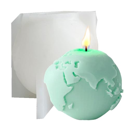 Wlikmjg Planet Kerzenform,Silikonform für Kerzen Planet - Moon Resin Molds Casting, Earth Silikonformen für Kerzen, Resin Casting Mold für Aromatherapie-Kerze, Seife von Wlikmjg