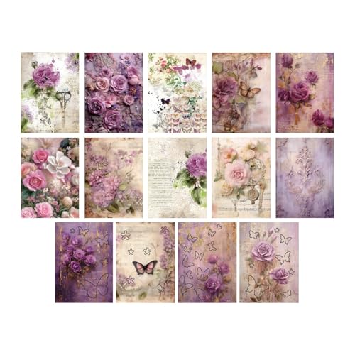 Wlikmjg Scrapbook Kits für Erwachsene, Scrapbooking -Papier - 3D Butterfly Paper Planer ,Ästhetisches Scrapbook-Papier für Journaling, Scrapbooking, Basteln, Tagebücher und Künstlerbedarf von Wlikmjg