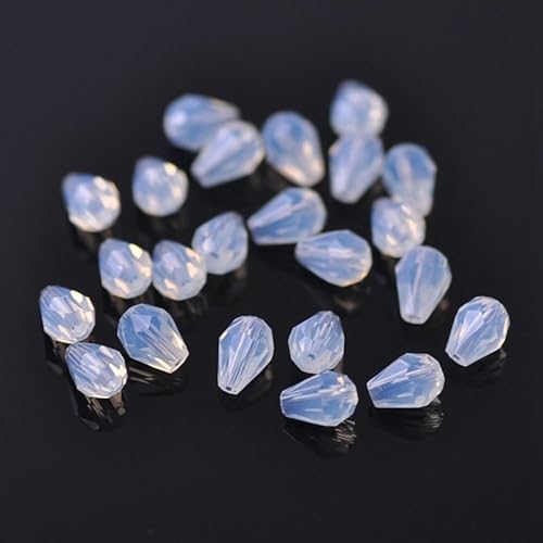 Glasperlen in Tropfenform, facettiert, glasbeschichtet, lose Bastelperlen für Schmuckherstellung, DIY-Dekoration, 5 x 3 mm, 300 Stück (Nr. 43) von Wllpgolsil