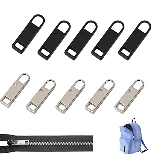 10 Stück Reißverschluss Zipper, Abnehmbare Reißverschluss, Rreißverschluss Ersatz, Reissverschluss Reparatur, Reisverschlussreparaturset Zipper, für Zipper Koffer Stiefel Jackenrucksäcke von WnlahuWA