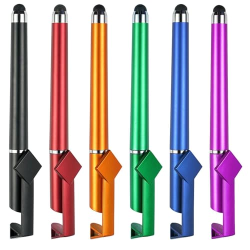 12 x Tablet-Stift, multifunktionaler Touchscreen-Stift, Kugelschreiber, Handyhalter für Tablet, Handy von Woedpez