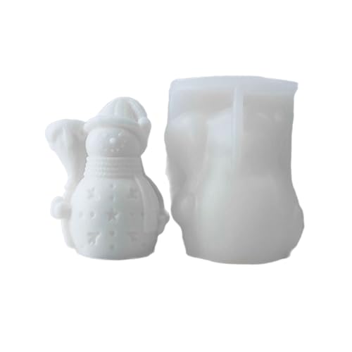 3D Weihnachten Schneemann Kerze Silikon Formen Home Party Dekoration Santa Duft Kerze Harz Formen Home Party von Woedpez