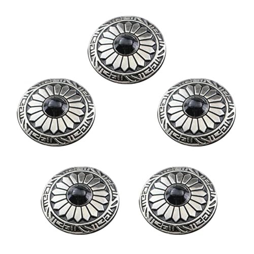 5 Stück Hochzeitsknöpfe aus Türkisimitat, 25 mm, rund, Blumenknöpfe, Leder, dekorative Knöpfe zum Basteln 5 Stück Hochzeitsknöpfe aus Türkisimitat, 25 mm, rund, Blumenknöpfe, Leder, dekorative Knöpfe zum Basteln von Woedpez