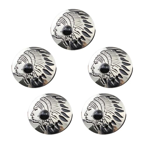5 Stück Hochzeitsknöpfe aus Türkisimitat, 25 mm, rund, Blumenknöpfe, Leder, dekorative Knöpfe zum Basteln 5 Stück Hochzeitsknöpfe aus Türkisimitat, 25 mm, rund, Blumenknöpfe, Leder, dekorative Knöpfe zum Basteln von Woedpez