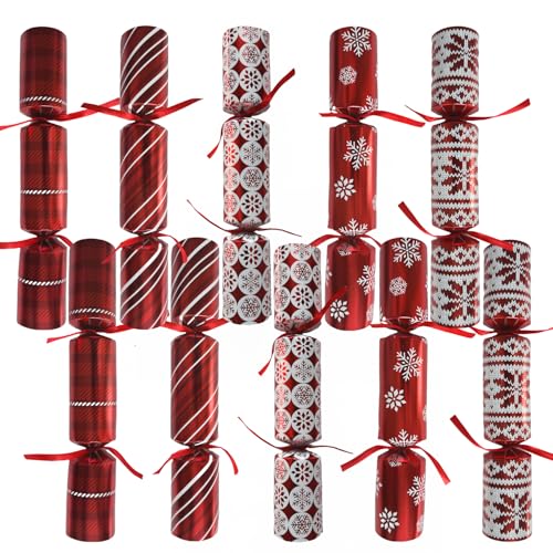 Wogueish 10 Pcs Weihnachten No-snap Party Tisch Favors, Weihnachten Themed Holiday Supplies mit Party Hut, kleines Geschenk im Inneren für Kinder Erwachsene Weihnachten Geschenks (traditionell) von Wogueish