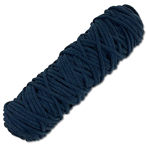 3 mm Baumwollkordel 50 m Laufmeter Schnur Textilgarn (006 | Jeans) von Wohnkult