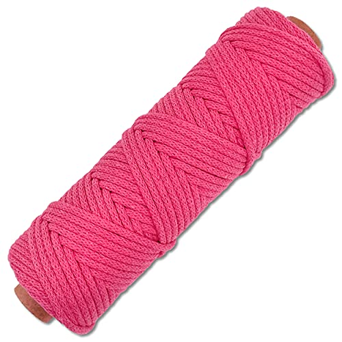 3 mm Baumwollkordel 50 m Laufmeter Schnur Textilgarn (012 | Pink) von Wohnkult