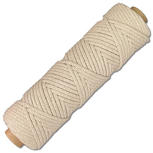 3 mm Baumwollkordel 50 m Laufmeter Schnur Textilgarn (053 | Beige) von Wohnkult