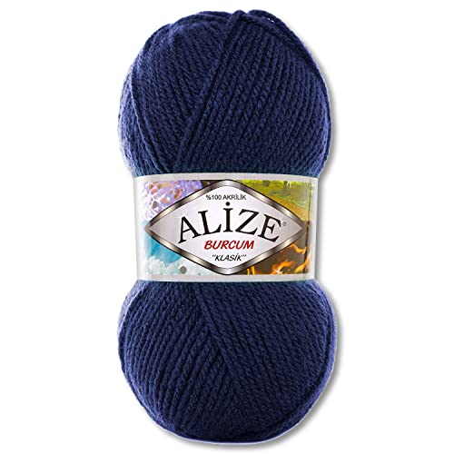 Alize 100 g Burcum Klasik Wolle (279 | Nachtblau) von Wohnkult