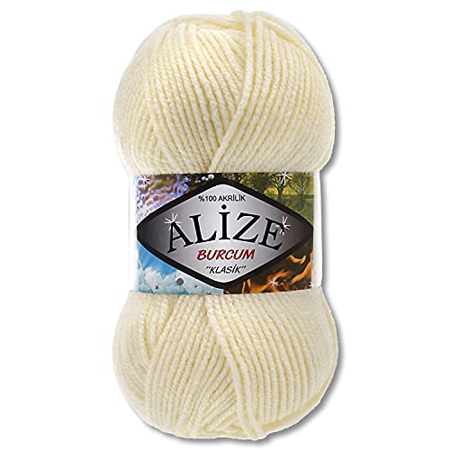 Alize 100 g Burcum Klasik Wolle (Creme (01)) von Wohnkult