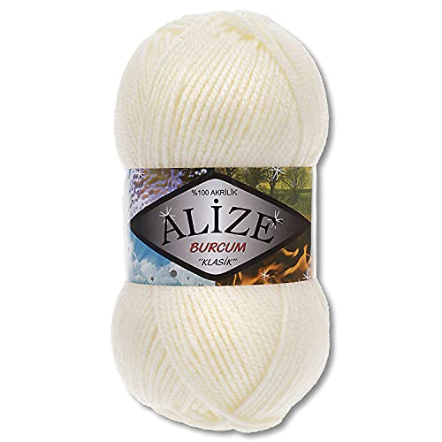 Alize 100 g Burcum Klasik Wolle (Hellcreme (62)) von Wohnkult