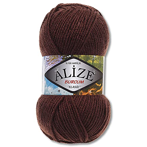 Alize 100 g Burcum Klasik Wolle (Kaffee (493)) von Wohnkult
