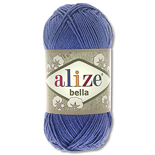 Alize Bella 100g / 360m Baumwollgarn Strickgarn (333 - Indigoblau) von Wohnkult