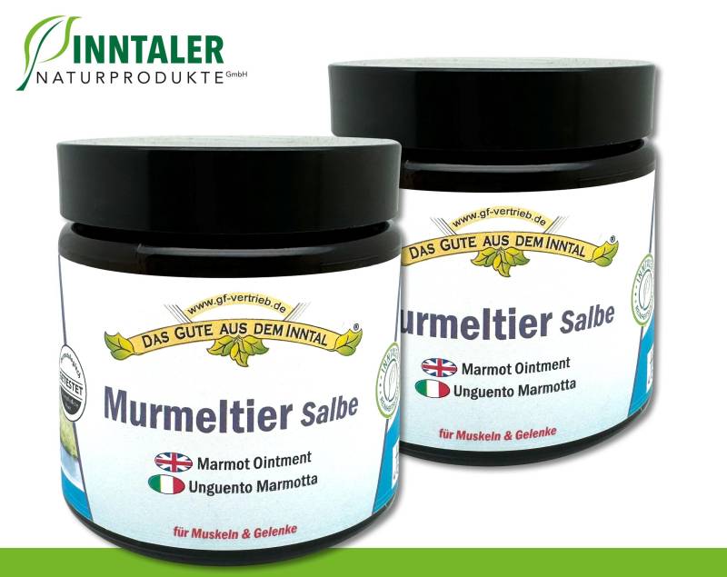 2 X 110 Ml Murmeltier Salbe Im Glastiegel Für Muskeln Und Gelenke Inntaler Naturprodukte von WohnkultDeko