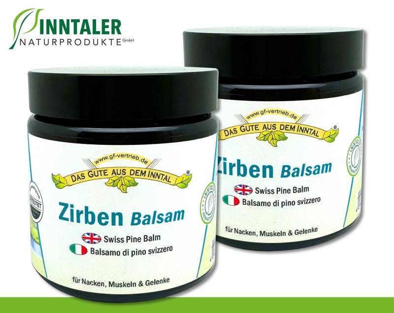 2 X 110 Ml Zirben Balsam Im Glastiegel Für Nacken Muskeln Gelenke Inntaler Naturprodukte von WohnkultDeko