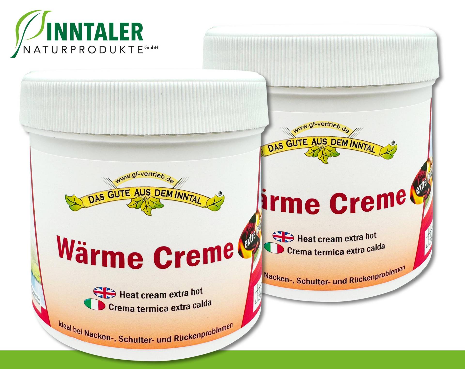 2 X 200 Ml Wärme Creme Extra Heiß Bei Nacken-, Schulter - Und Rückenproblemen Inntaler Naturprodukte von WohnkultDeko