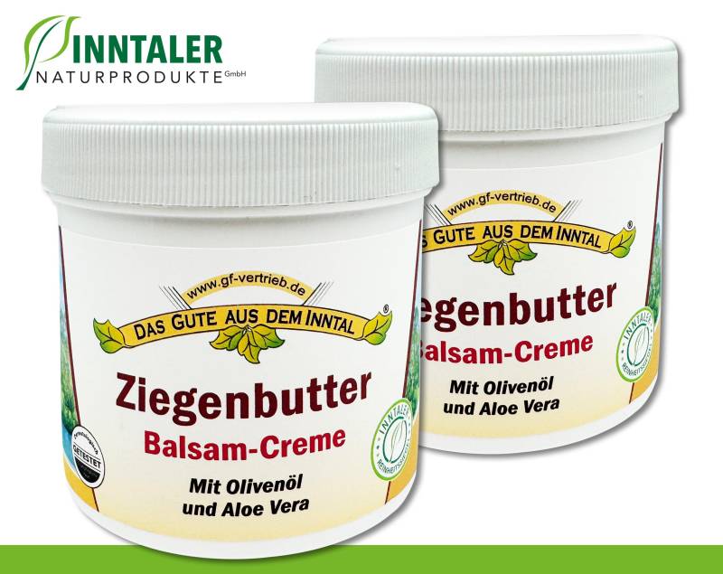 2 X 200 Ml Ziegenbutter Balsam-Creme Olivenöl Aloe Vera Trockene Haut Inntaler Naturprodukte von WohnkultDeko