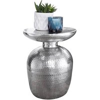 WOHNLING Beistelltisch Aluminium silber 36,5 x 36,5 x 46,0 cm von Wohnling