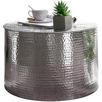 WOHNLING Couchtisch Aluminium silber 61,0 x 61,0 x 40,5 cm von Wohnling