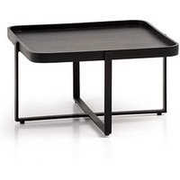 WOHNLING Couchtisch Massivholz schwarz 65,0 x 65,0 x 35,0 cm von Wohnling