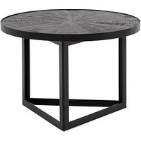 WOHNLING Couchtisch Massivholz schwarz 58,0 x 58,0 x 40,0 cm von Wohnling