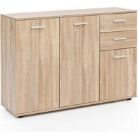 WOHNLING Kommode, WL5.288 sonoma-eiche 107,0 x 35,0 x 79,0 cm von Wohnling