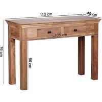 WOHNLING Schreibtisch braun rechteckig, 4-Fuß-Gestell braun 110,0 x 40,0 cm von Wohnling