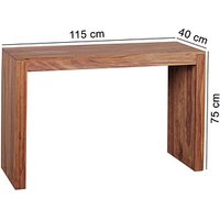 WOHNLING Schreibtisch braun rechteckig, Kufen-Gestell braun 115,0 x 40,0 cm von Wohnling