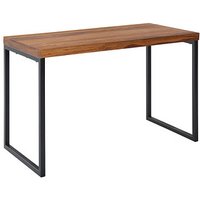 WOHNLING Schreibtisch sheesham rechteckig, U-Fuß-Gestell schwarz 117,0 x 59,0 cm von Wohnling