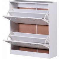 WOHNLING Schuhschrank, WL1.347 weiß 2 Fachböden 75,0 x 24,0 x 87,0 cm von Wohnling