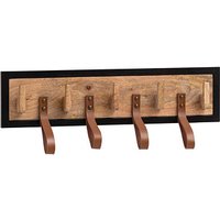 WOHNLING Wandgarderobe WL6.786 braun Holz 5 Haken 60,0 x 15,0 cm von Wohnling