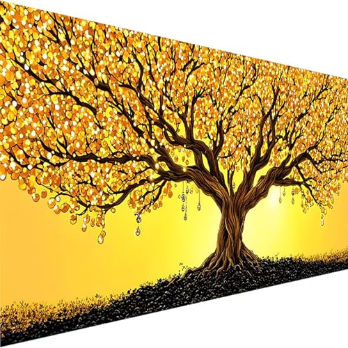 Malen Nach Zahlen Baum Des Lebens, Malen Nach Zahlen ab 7 8 9 Jahre Mädchen und Junge, Malen Nach Zahlen für Kinder Ohne Rahmen 3 Pinsel und Acrylfarben, Bastelset Erwachsene (70x140cm)Baum 3-U von Wohoaqig