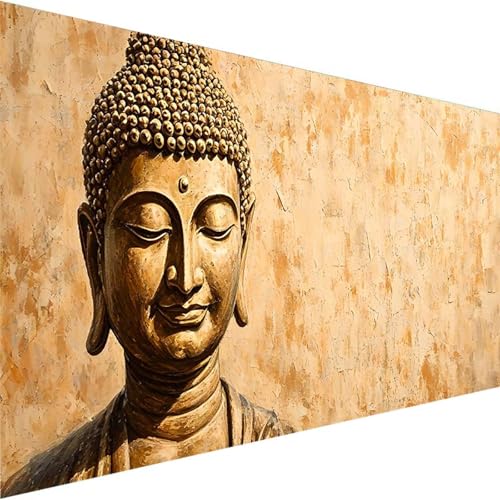 Malen Nach Zahlen Buddha, Malen Nach Zahlen ab 7 8 9 Jahre Mädchen und Junge, Malen Nach Zahlen für Kinder Ohne Rahmen 3 Pinsel und Acrylfarben, für Home Dekor Bastelset Erwachsene (40x80cm)Zen P-6 von Wohoaqig