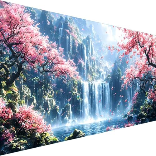 Malen Nach Zahlen Erwachsene, Painting By Numbers Berg, DIY Malen Nach Zahlen Kinder Fallen Leinwand Ölgemälde Set, Bastelset Erwachsene für Home Wand Dekor und Geschenke.(Ohne Rahmen) 80x160cm 8-U von Wohoaqig